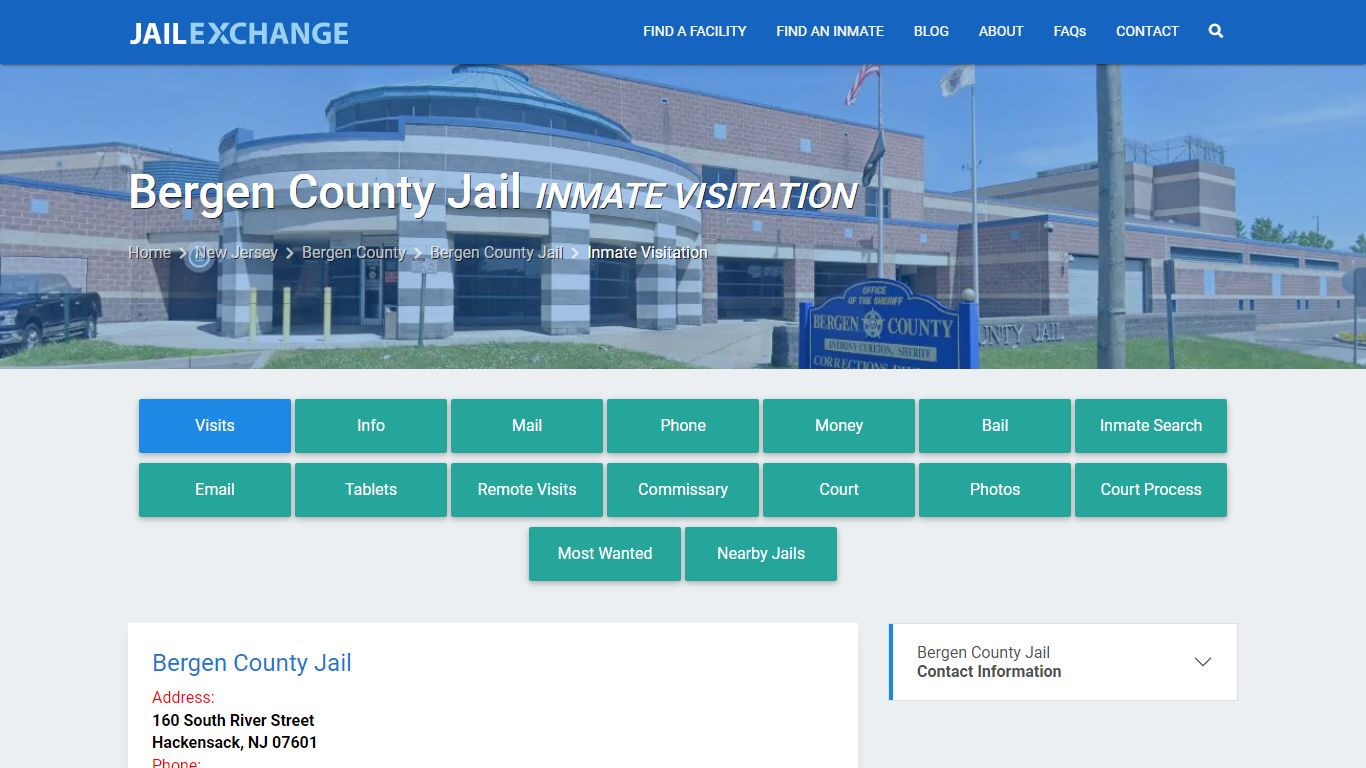 Inmate Visitation - Bergen County Jail, NJ - Jail Exchange